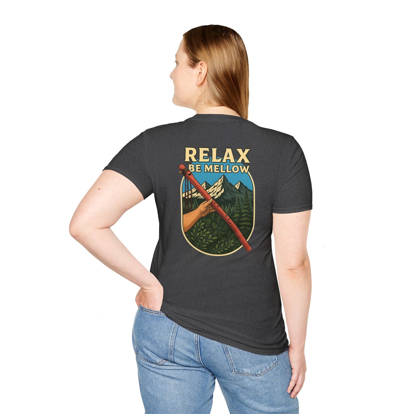 Mellow Mountain Flutes | Relax Be Mellow | Soft Style T-Shirt