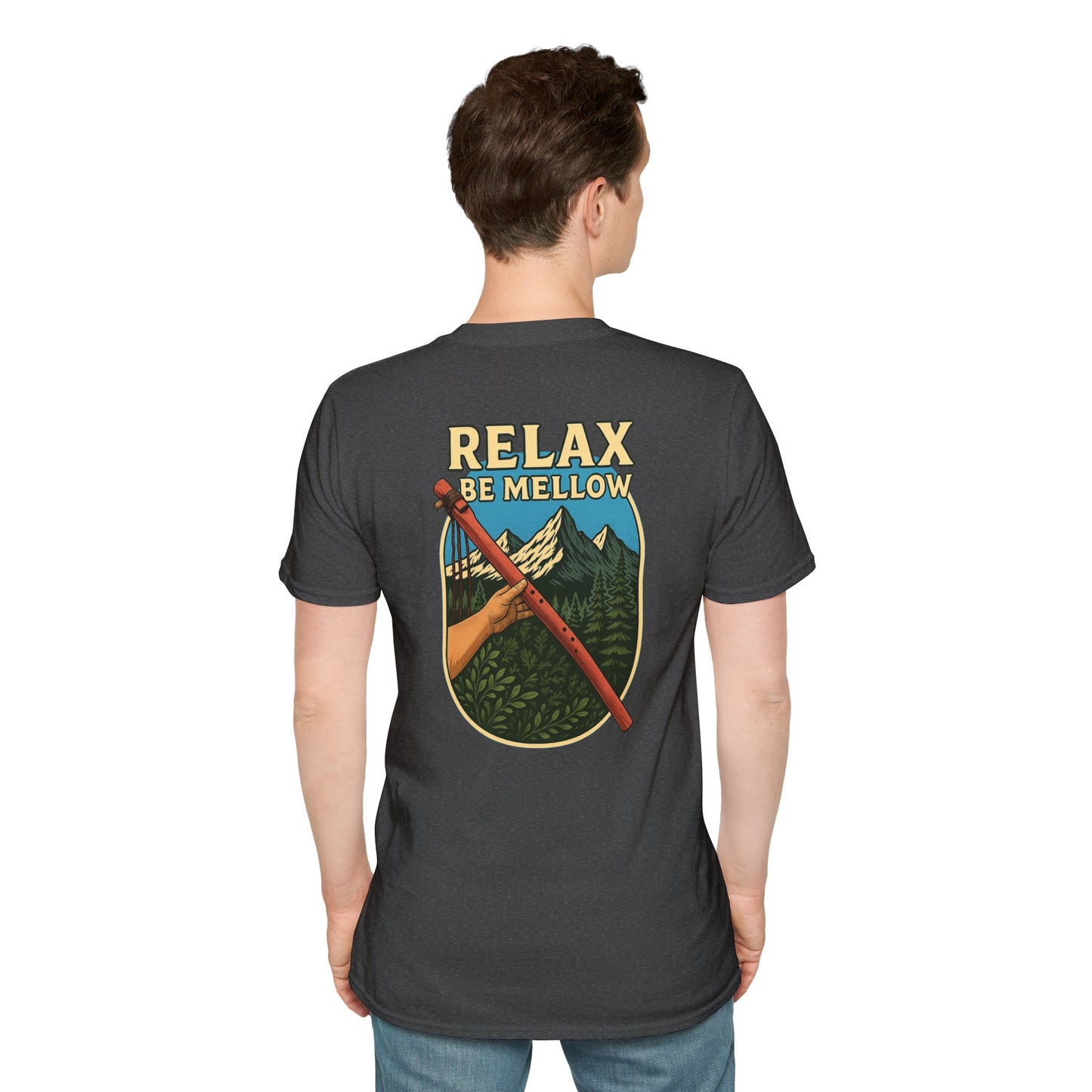 Mellow Mountain Flutes | Relax Be Mellow | Soft Style T-Shirt