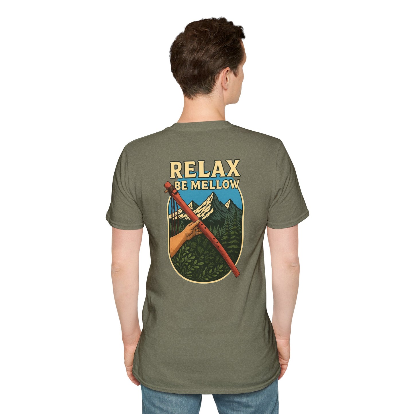Mellow Mountain Flutes | Relax Be Mellow | Soft Style T-Shirt