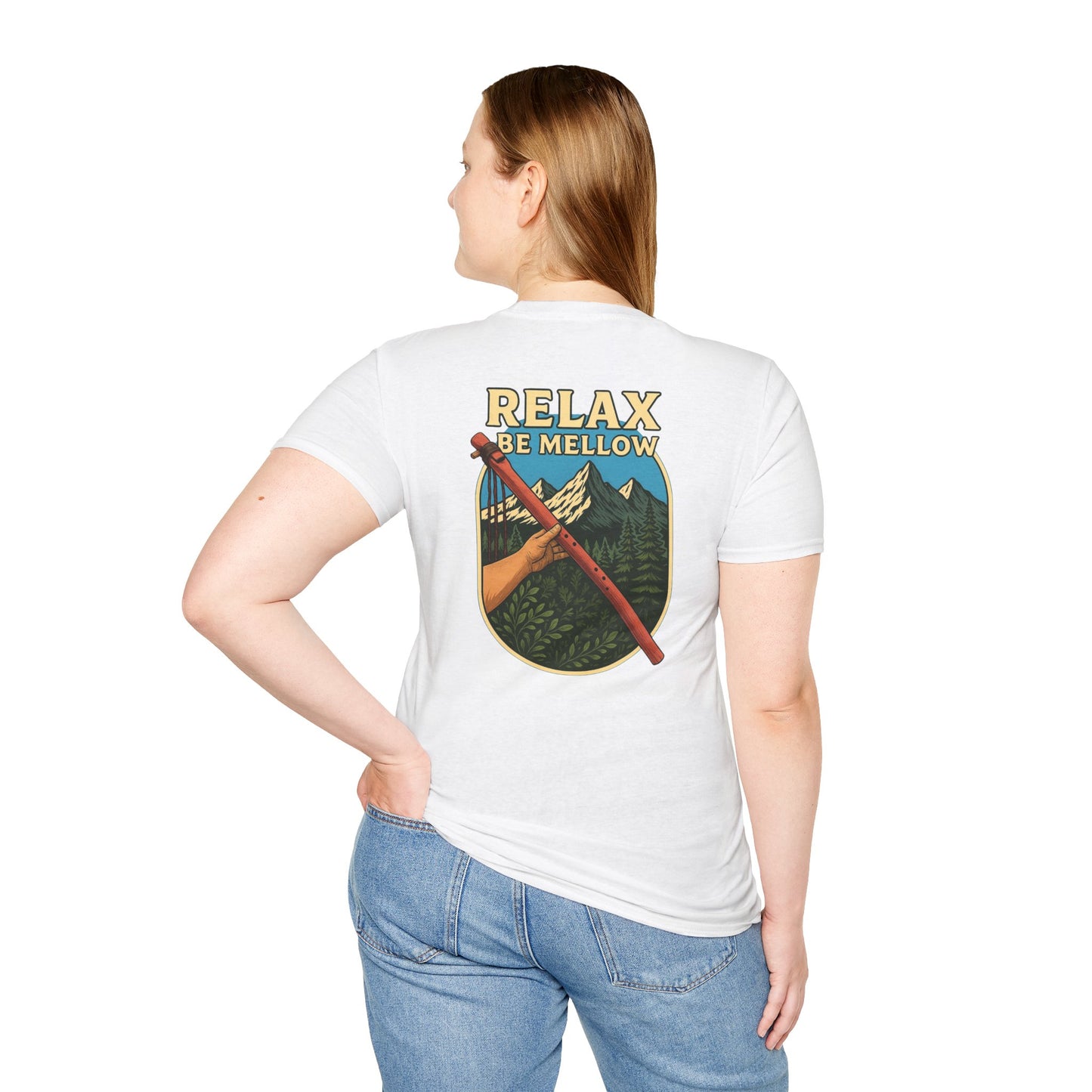 Mellow Mountain Flutes | Relax Be Mellow | Soft Style T-Shirt