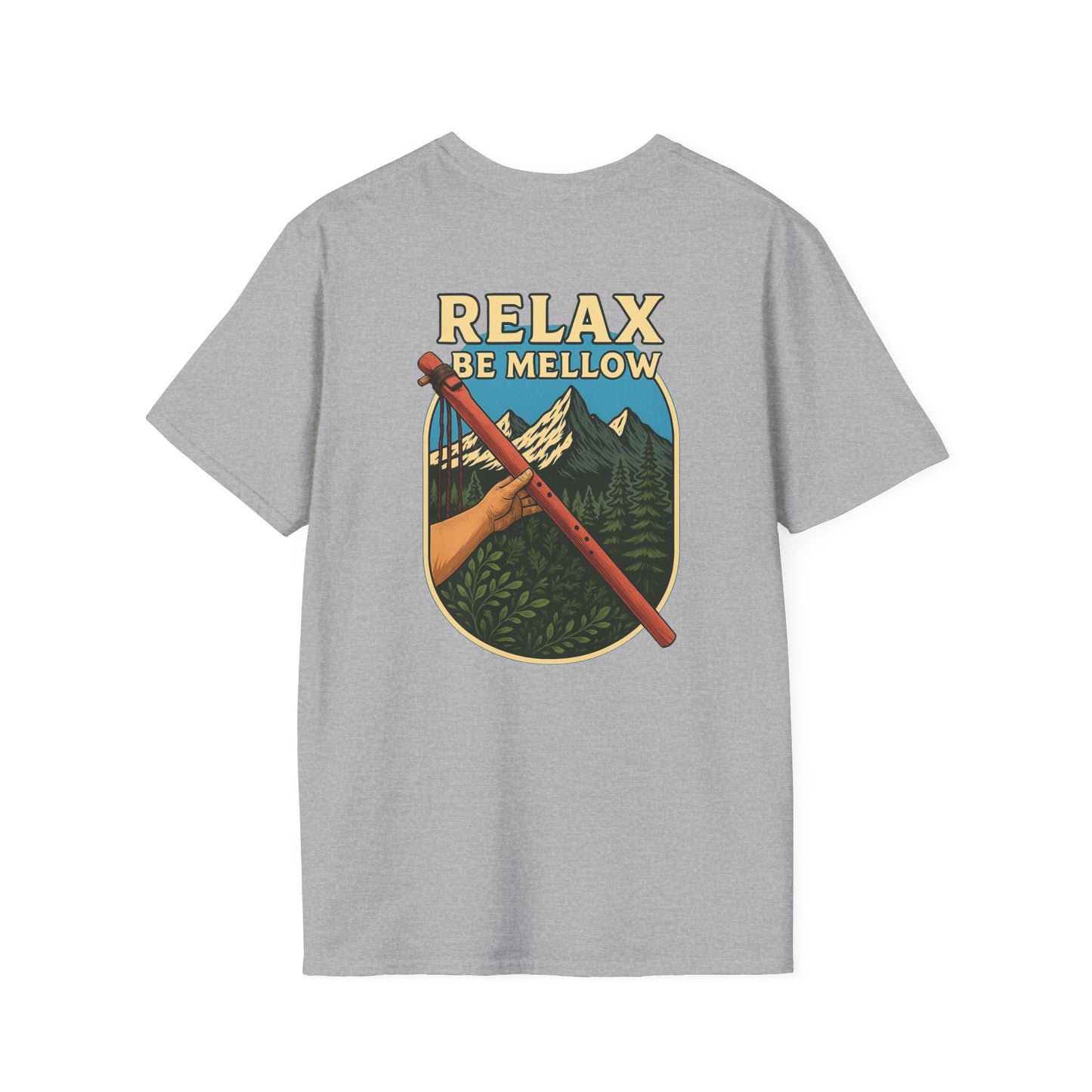 Mellow Mountain Flutes | Relax Be Mellow | Soft Style T-Shirt
