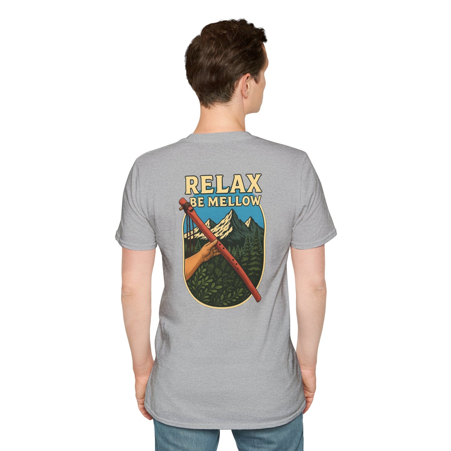 Mellow Mountain Flutes | Relax Be Mellow | Soft Style T-Shirt