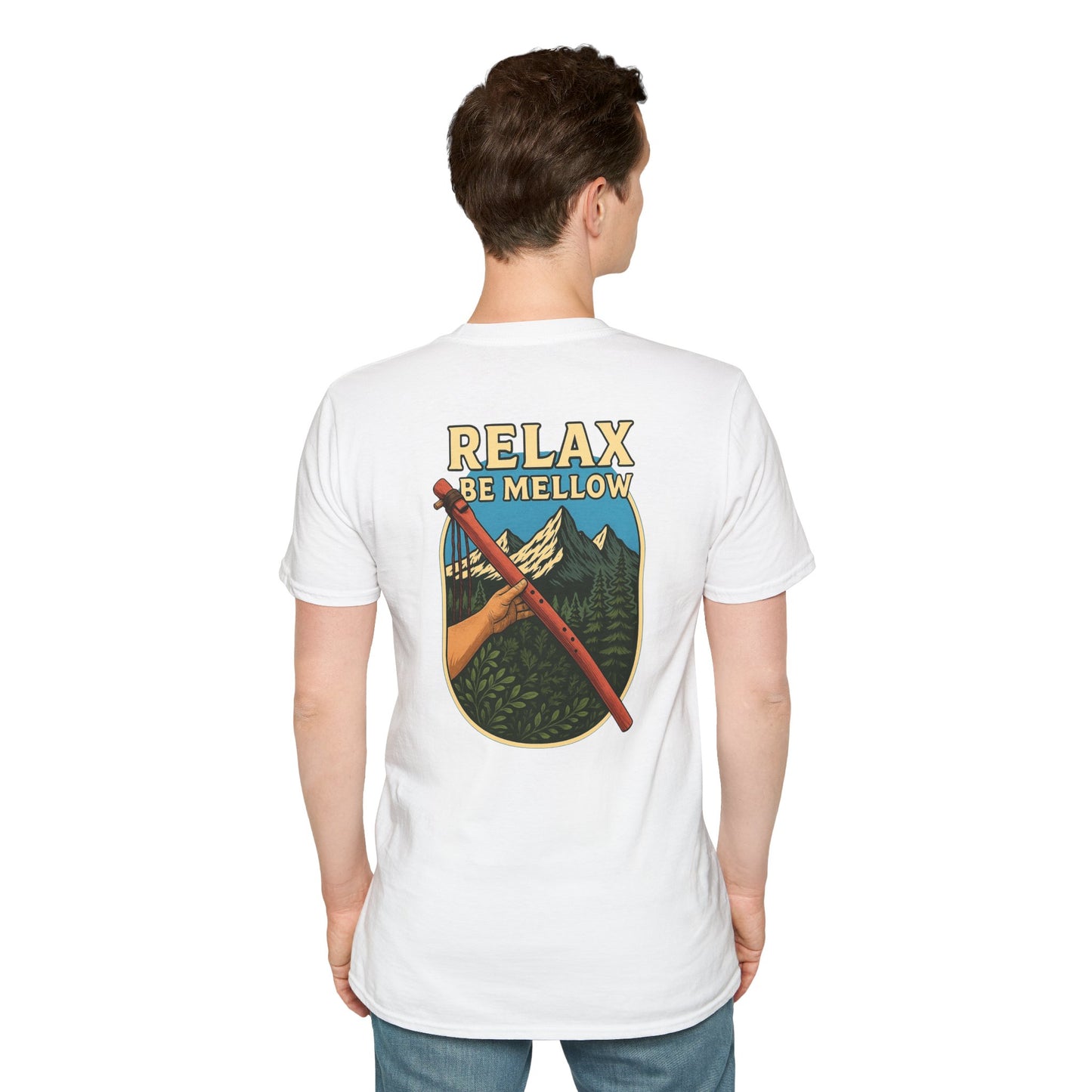 Mellow Mountain Flutes | Relax Be Mellow | Soft Style T-Shirt