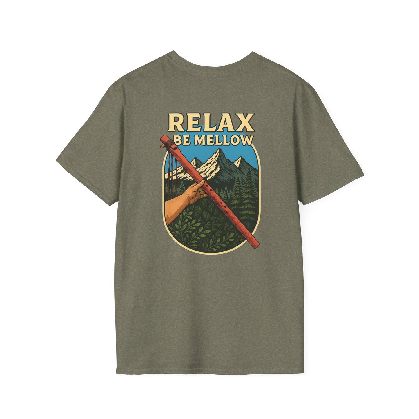 Mellow Mountain Flutes | Relax Be Mellow | Soft Style T-Shirt