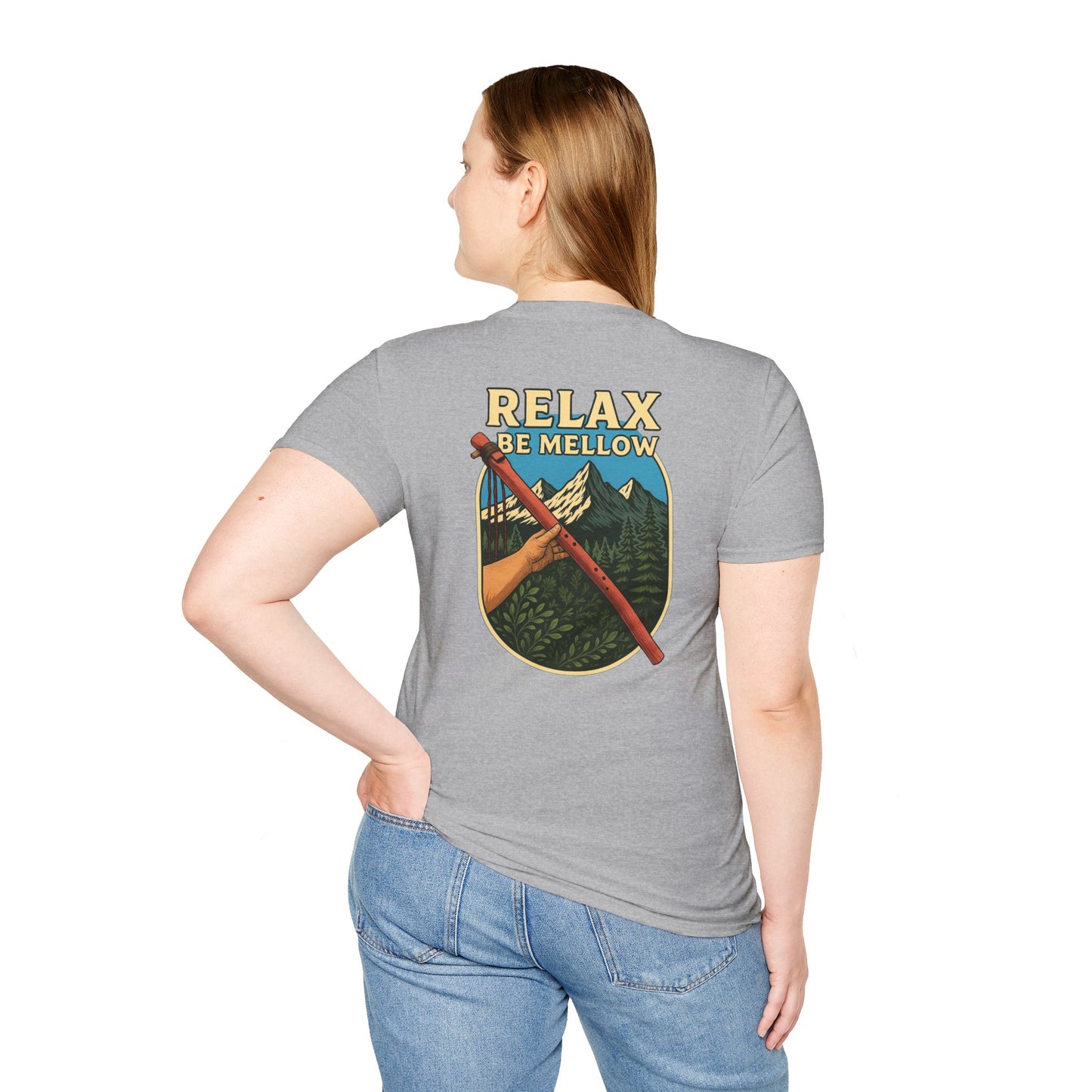 Mellow Mountain Flutes | Relax Be Mellow | Soft Style T-Shirt