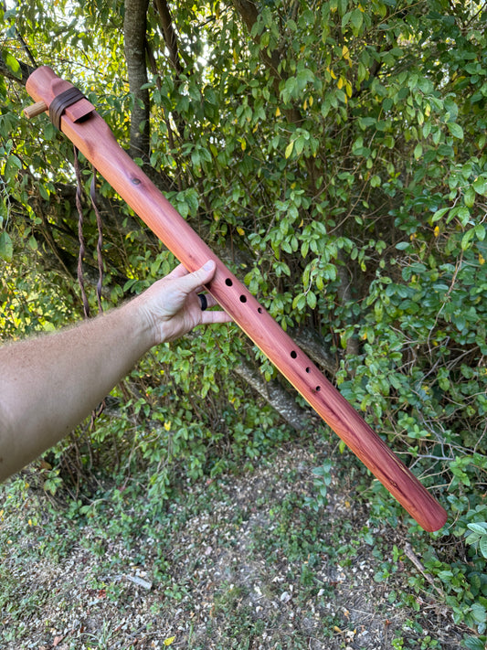 Handcrafted Native American Style Flute | Bass F#m | Side Blown | Right hand on Bottom