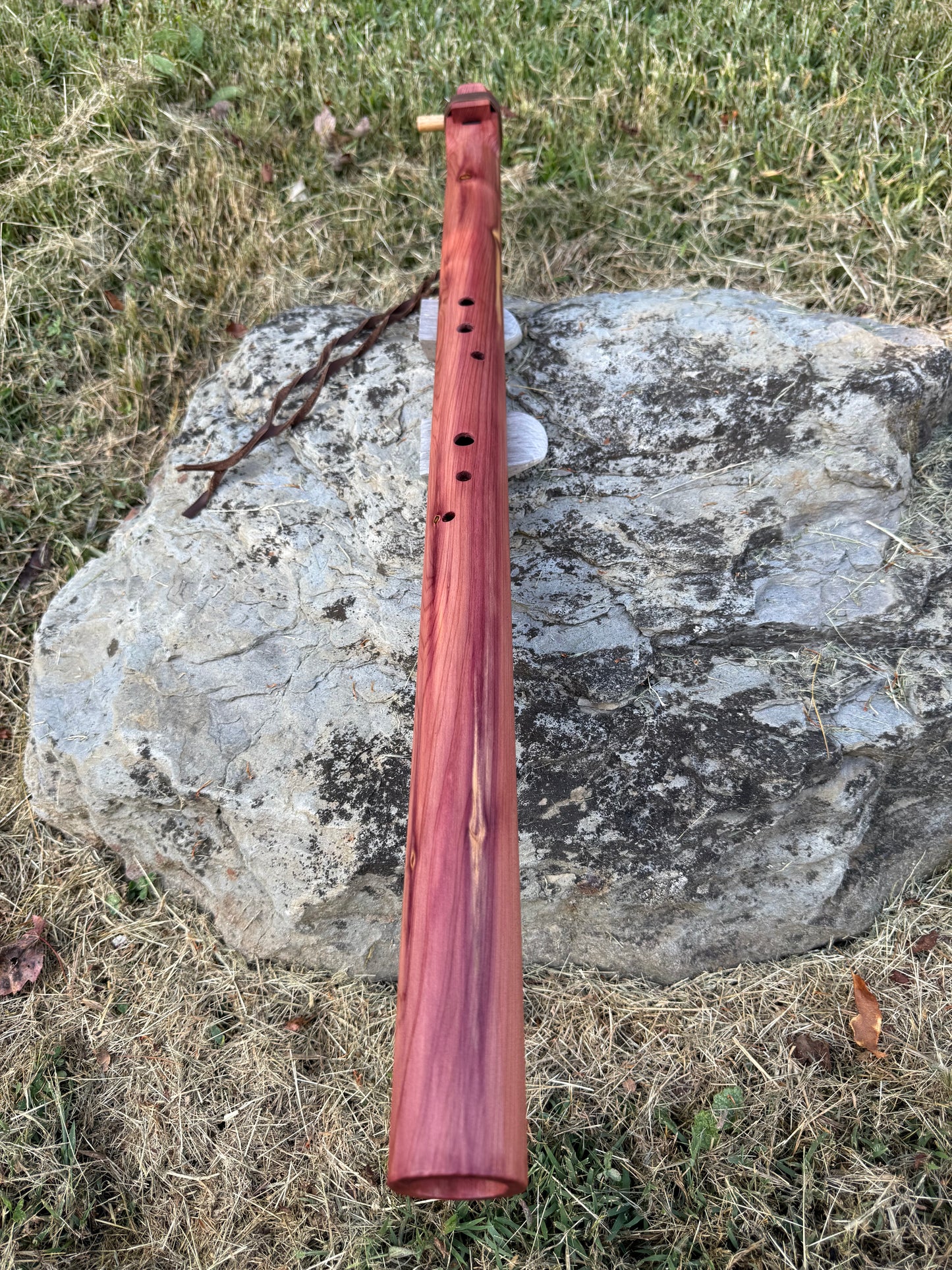 Handcrafted Native American Style Flute | Bass F#m | Side Blown | Right hand on Bottom