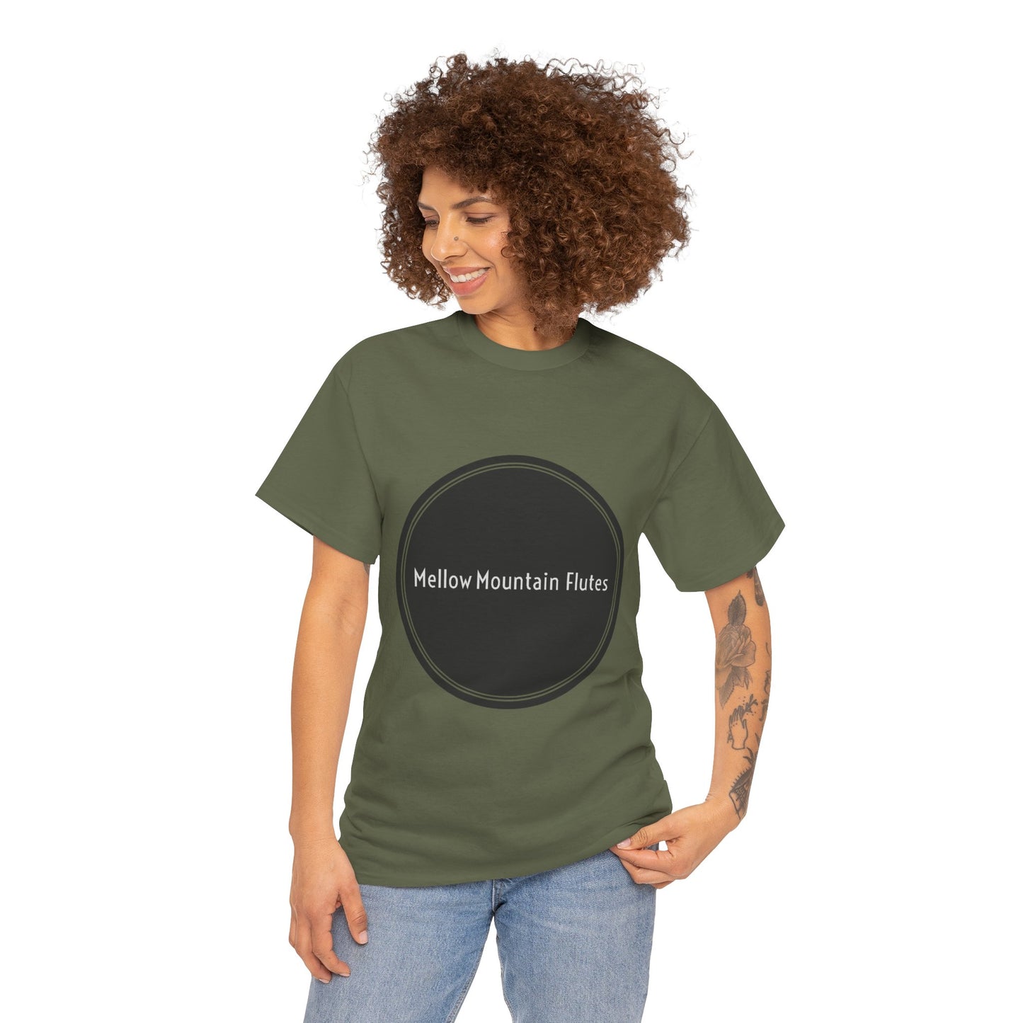 Mellow Mountain Flutes Logo | Unisex Heavy Cotton Tee
