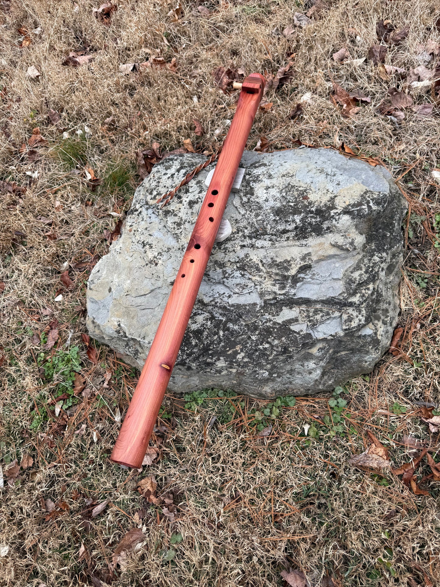 Handcrafted Native American Style Flute | Bass F#m | Side Blown | Right hand on Bottom | 432 Hz.