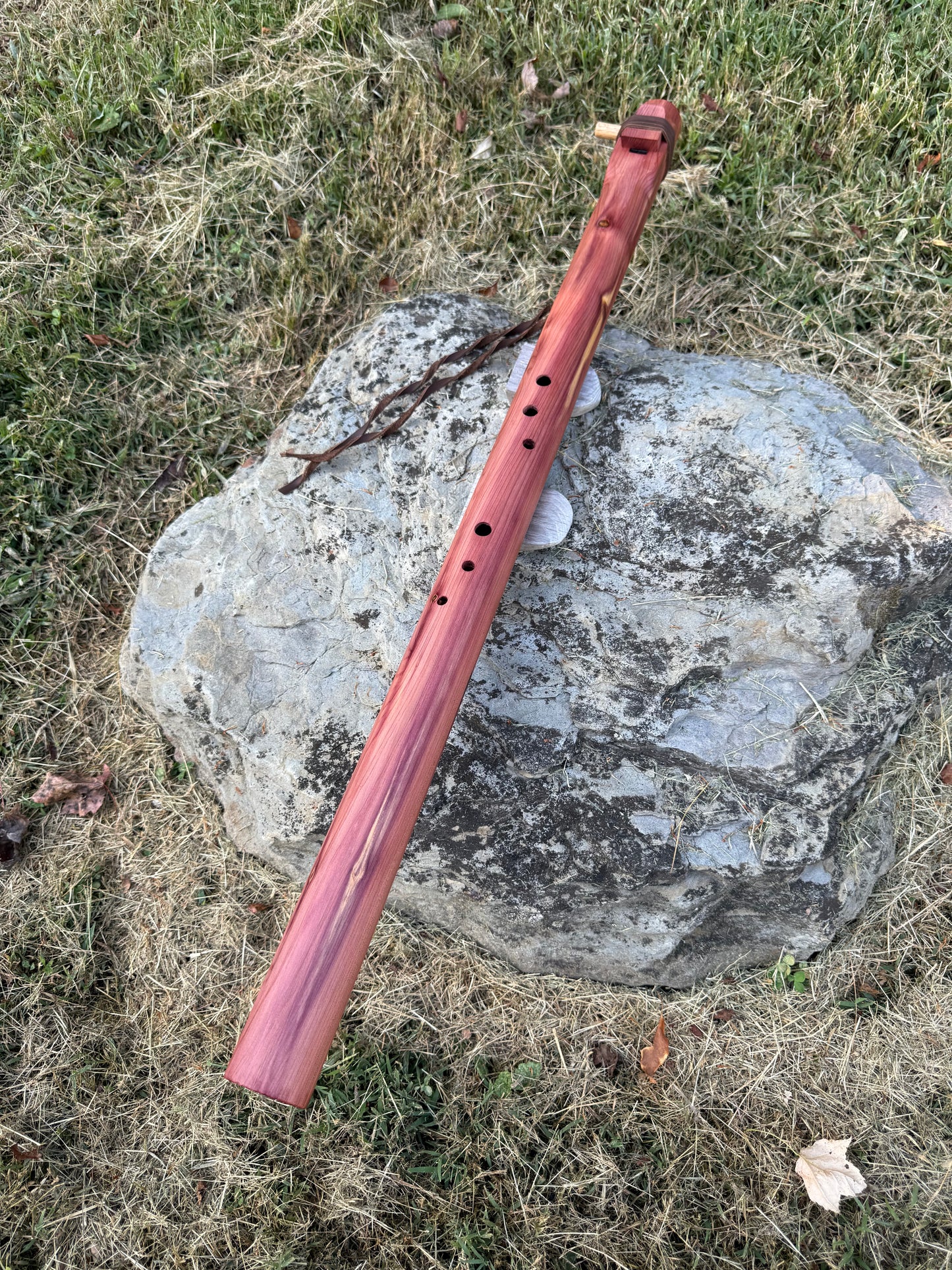 Handcrafted Native American Style Flute | Bass F#m | Side Blown | Right hand on Bottom