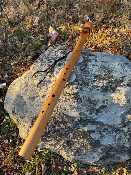 Handcrafted Native American Style Side-Blown Flute | Western Cedar | Key of B Aeolian