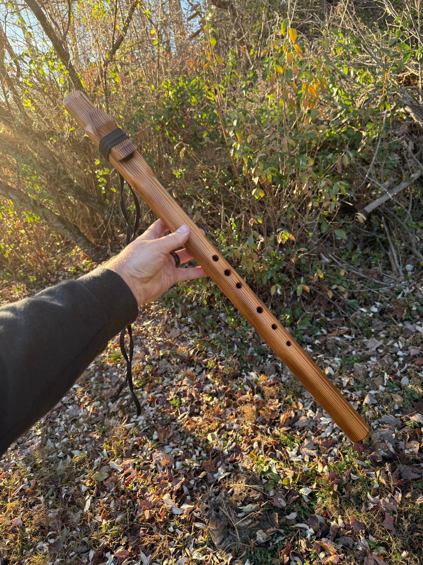 Native American Style Flute in Low D Minor | Tuned to 440 Hz | Handcrafted Cedar