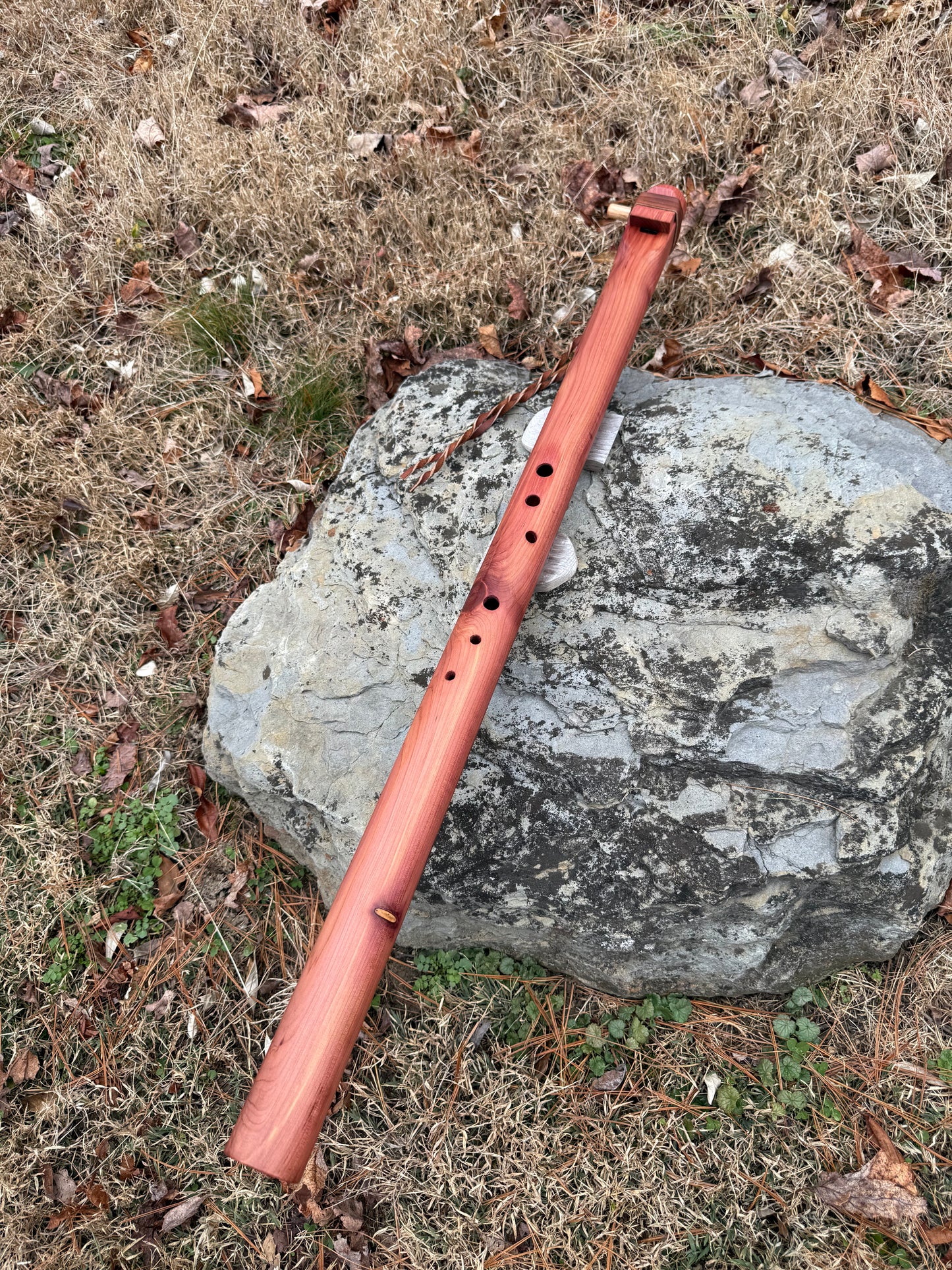 Handcrafted Native American Style Flute | Bass F#m | Side Blown | Right hand on Bottom | 432 Hz.