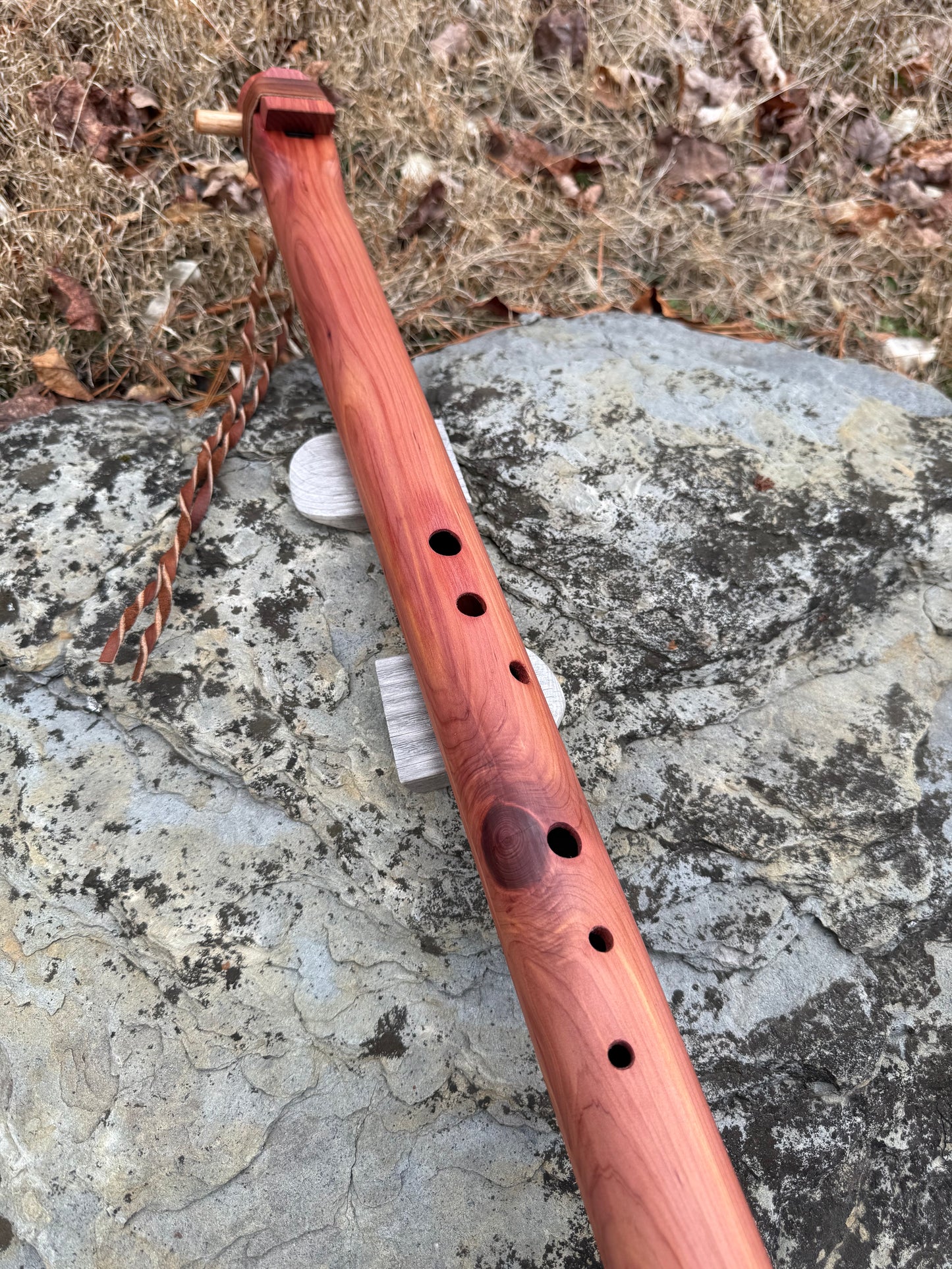 Handcrafted Native American Style Flute | Bass F#m | Side Blown | Right hand on Bottom | 432 Hz.