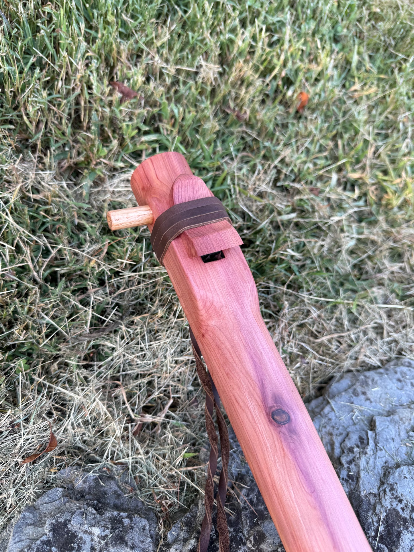 Handcrafted Native American Style Flute | Bass F#m | Side Blown | Right hand on Bottom
