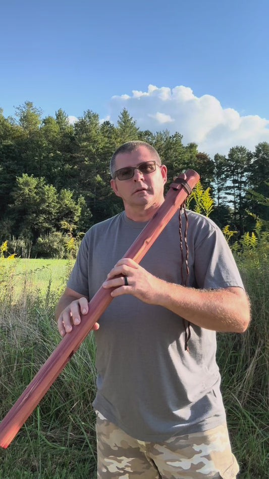 Handcrafted Native American Style Flute | Bass F#m | Side Blown | Right hand on Bottom
